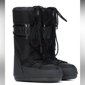 Moon Boot Black Classic Icon Faux Fur Boots
